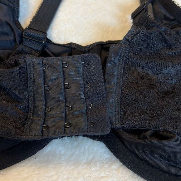 Wacoal Midnight Black Lace Bra Size 36DDD (F) - Picture 9 of 15